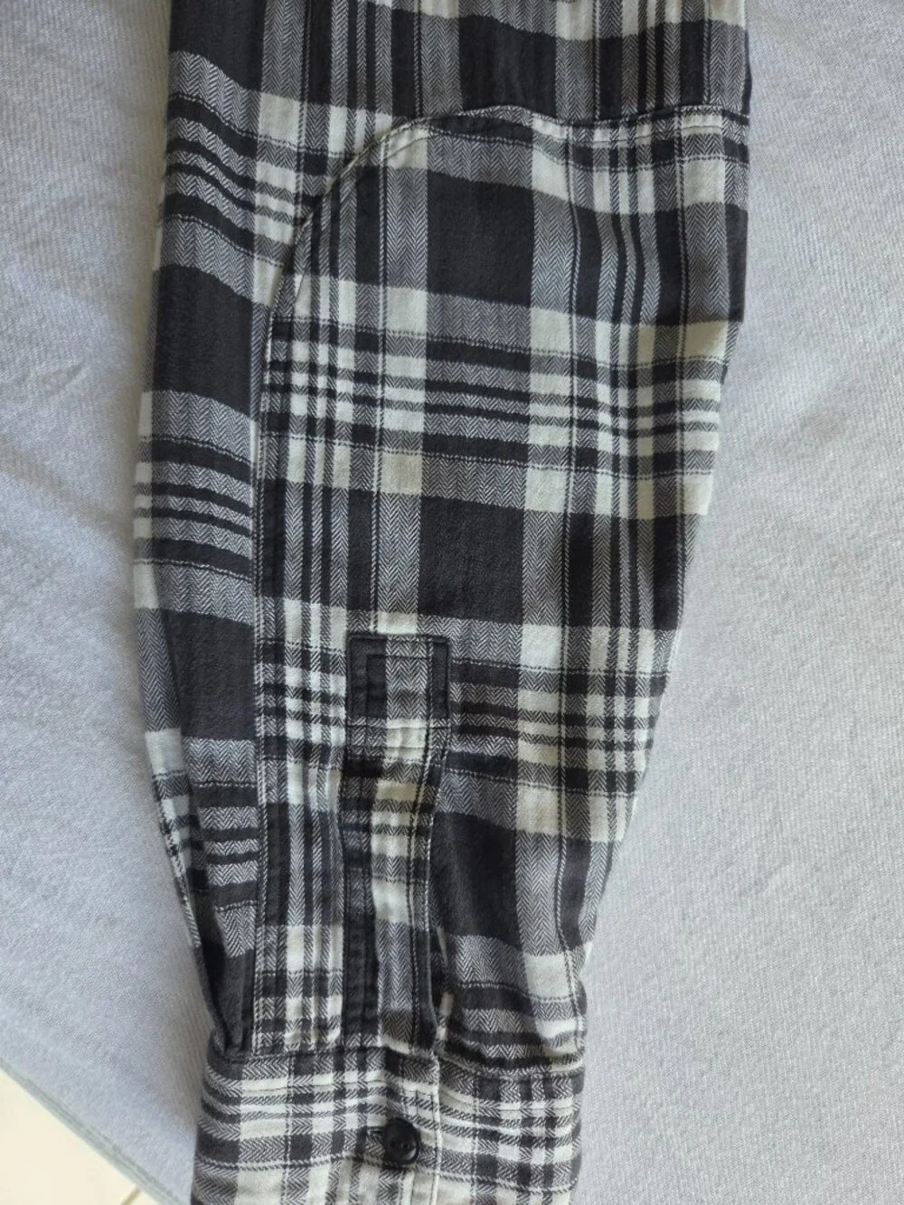 Polo Ralph Lauren XXL Black Ivory Plaid Cotton Utility Shirt Men's 2 Pocket